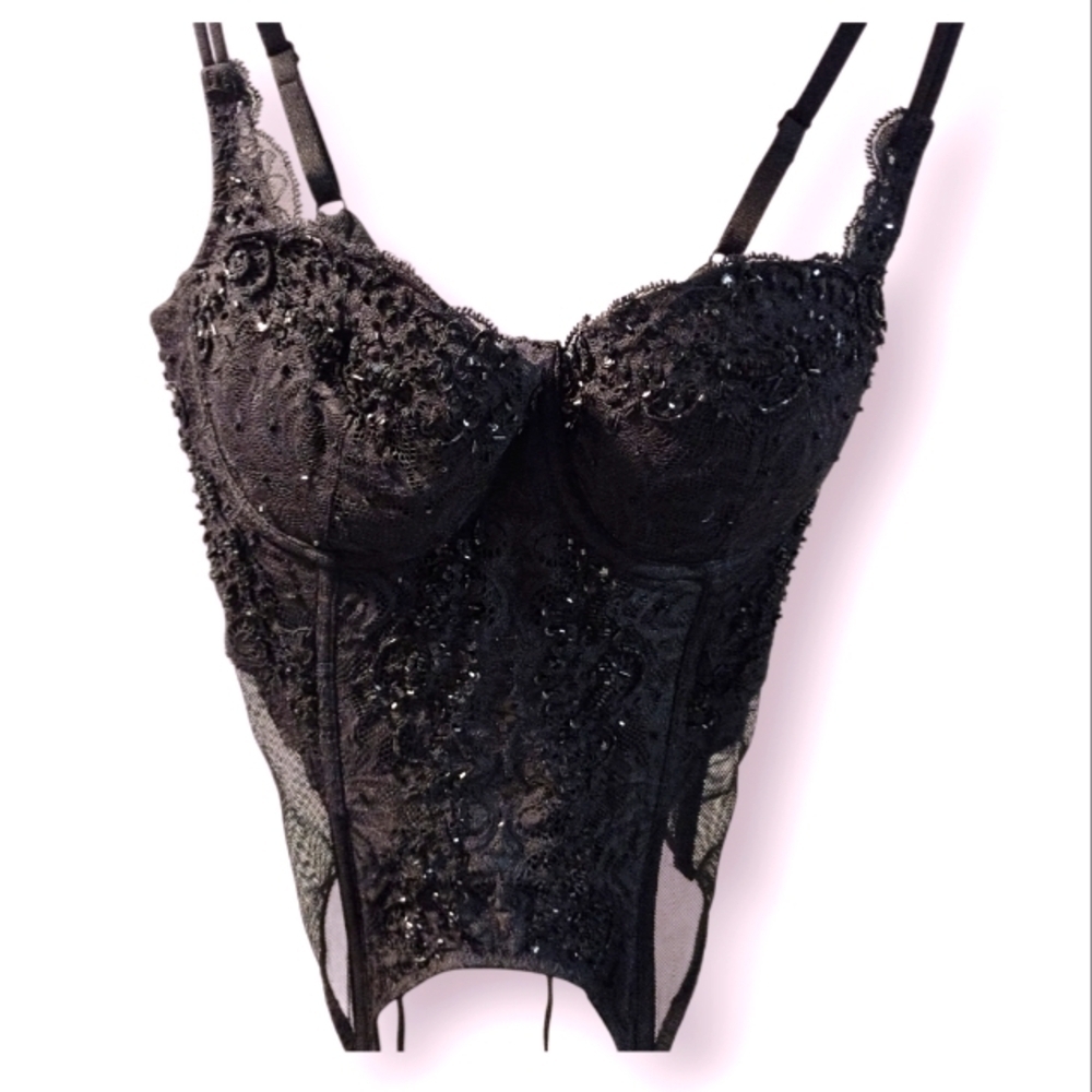 Victoria's Secret Black Beaded Babydoll